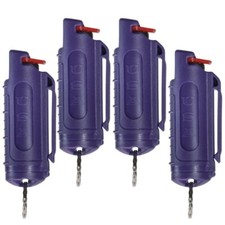 4 Police Magnum pepper spray .50oz purple molded keychain defense protection