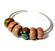 6 Pcs. Smooth Multi Gemstone Big Hole Beads Large Hole Beads 14x8mm Beads