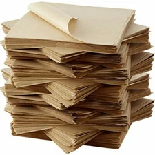 12x12 Parchment Brown Deli Sandwich Wrap Paper Recycled Liners by Avant Grub