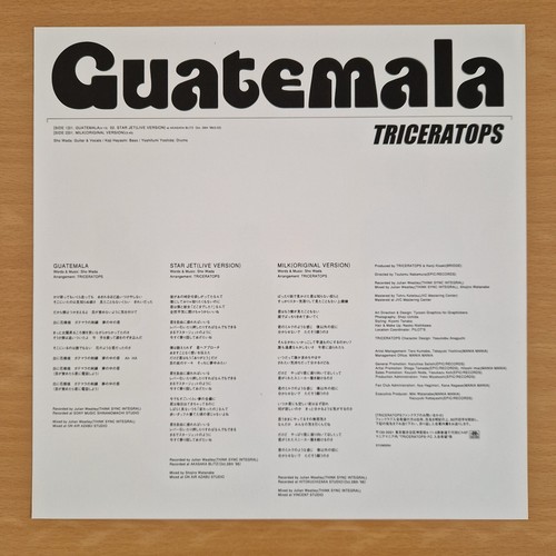Triceratops "Guatemala" Japan 10" 33 ⅓ RPM - 1999 (SYUM 0094) MINT - Picture 4 of 6