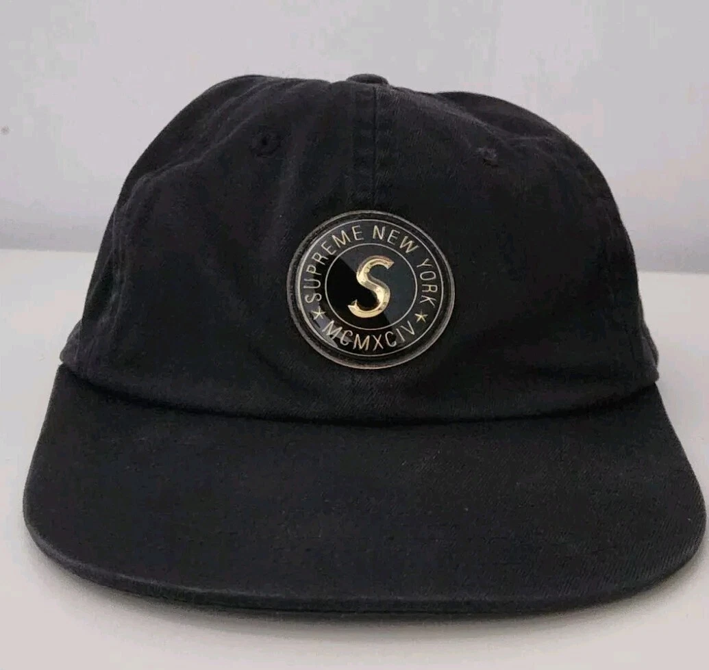 Casquette chapeau vert FW19 FW20 Supreme chino sergé gel S logo 6 panneaux
