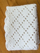 White baby blanket, baby blanket, nursery blanket, Crib Blanket