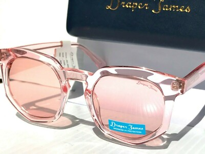 #ad NEW Draper James HATTIE Clear Pink Designer Frame w Pink Women#x27;s Sunglass 0042 $48.88