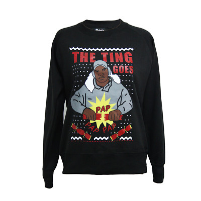Womens Ting Goes Pap Pap Pap - Big Shaq - Womens Christmas Sweatshirt S-XXL