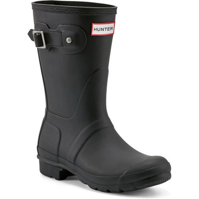 HUNTER Women's Original Short Rain Boot Black Matte 7M Brand New in Box