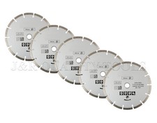 5 Pack 7 1/4 Inch Diamond Saw Blades Segmented Dry Cut Concrete Tile Circular