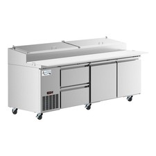 93" 2 Door Refrigerated Pizza Prep Table with 2 Drawers