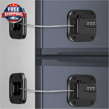 2 Pack Refrigerator Lock with Combination - Fridge Lock Child Proof Cabinet Lock