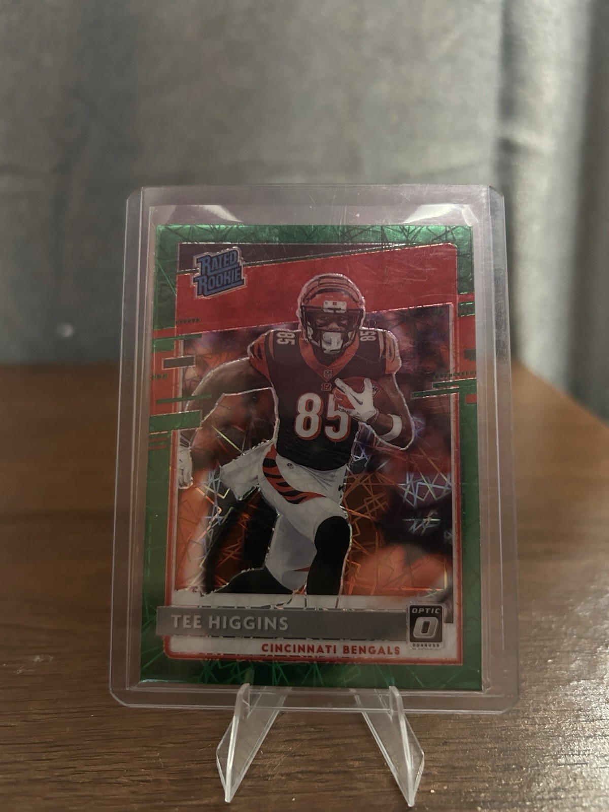 2020 Panini Donruss Optic - Rated Rookies Tee Higgins #160 Green Velocity Prizm