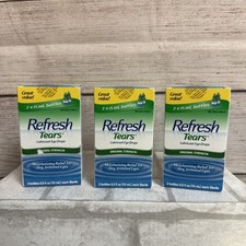 3X TWIN Packs REFRESH TEARS Eye Drops 0.5oz 15mL 6 Bottles Exp 4/2028 LOT