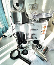 Kenwood MG510 1600W Mince Meat Grinder Durable Silver Brushed Metal Body 