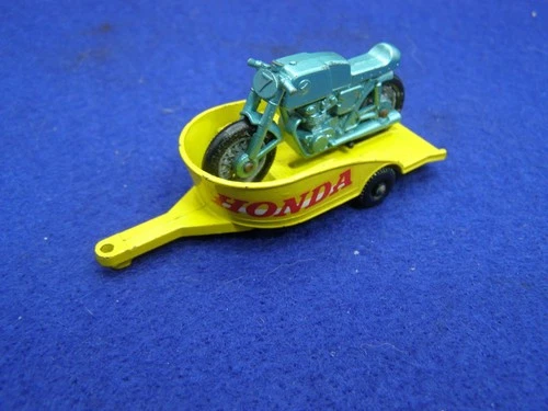 Matchbox Lesney #38 Honda Motorcycle with Trailer