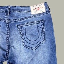 True Religion Geno SN Slim Relaxed Jeans Mens Size 40x32 Blue Faded Medium Wash