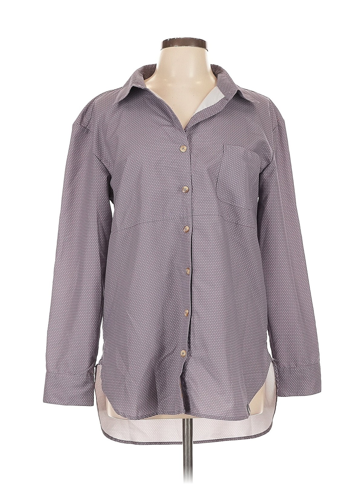 The North Face Women Gray Long Sleeve Blouse L