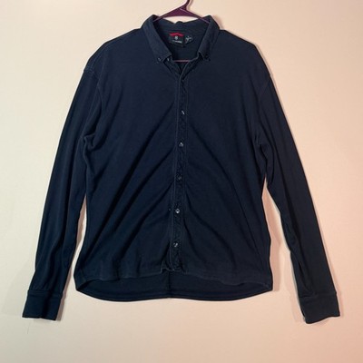 Victorinox Black Super Soft Button Down Work Shirt Men's Size Large L