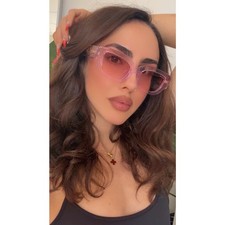 NEW Gucci GG1558SK Transparent Pink Sunglasses