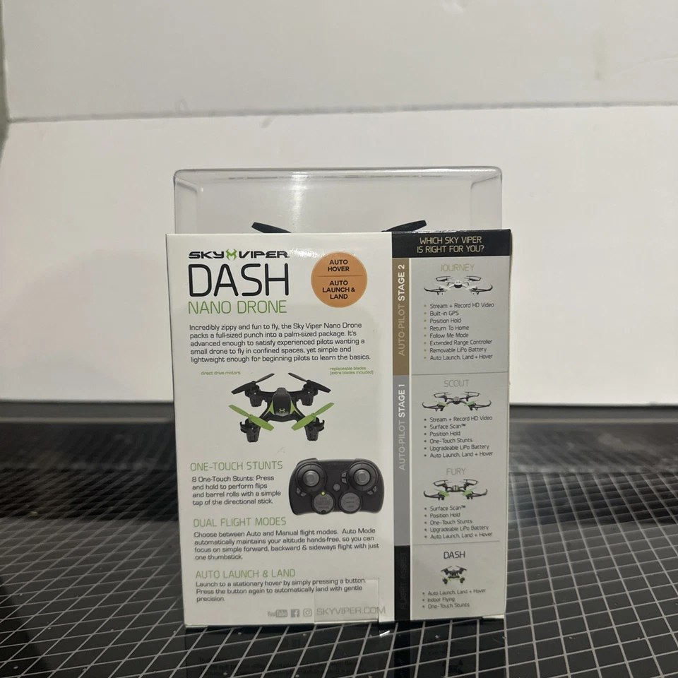 Sky Viper Dash Nano Drone Indoor Flying Black/Green - Image 3 of 4