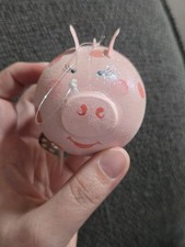 Glitter Christmas Ornament Pig