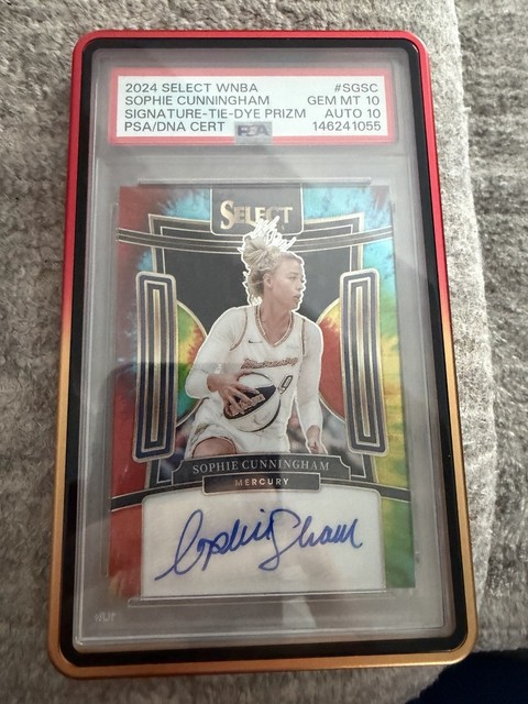 2024 Select WNBA Signatures Sophie Cunningham Auto Tie-Dye Prizm DUAL PSA 10’s