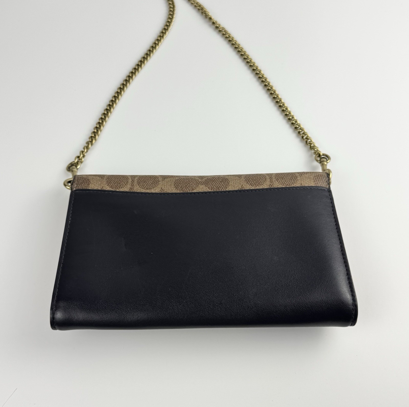 Coach Colorblock Binding Marlow Leather Chain Cro… - image 11