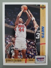 1991-92 Upper Deck Derrick Coleman #35 All-Rookie Team Nets NBA Basketball