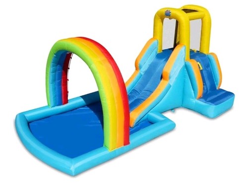 Action Air Inflatable Water Slide, Bounce House with Slide for Wet and Dry, Kids