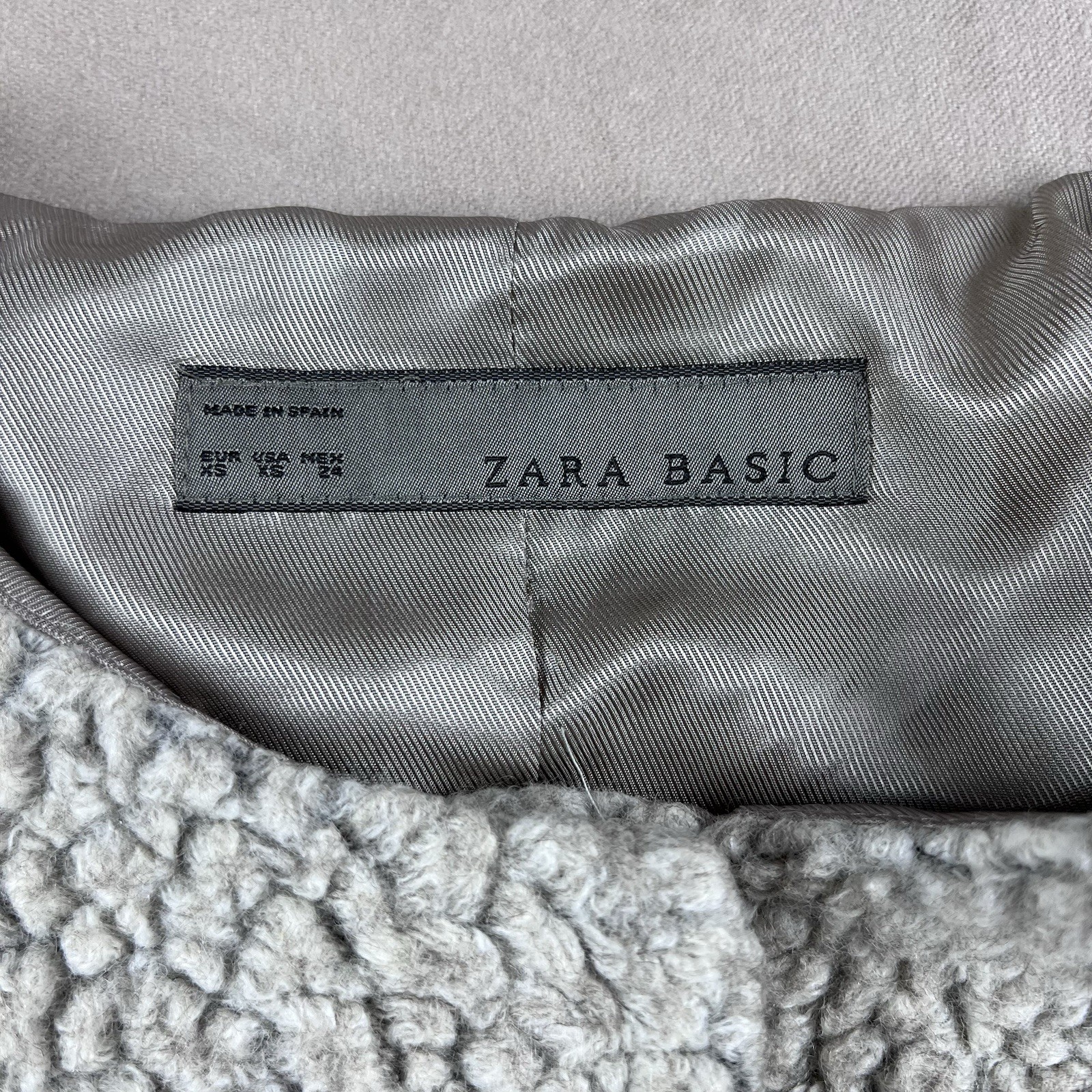 ZARA BASIC Women's Gray Snap Jacket Lined Pockets… - image 2