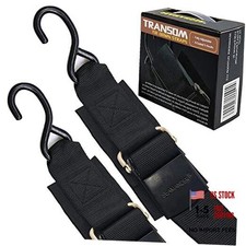 Boat Trailer Tie Down Straps 2pk-durable Trailer 2w48l Blacks-hooks