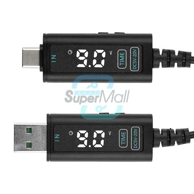 DC 5V12V20V Adjustable Voltage USB Boost Converter Cable PD Decoy Fast Charging