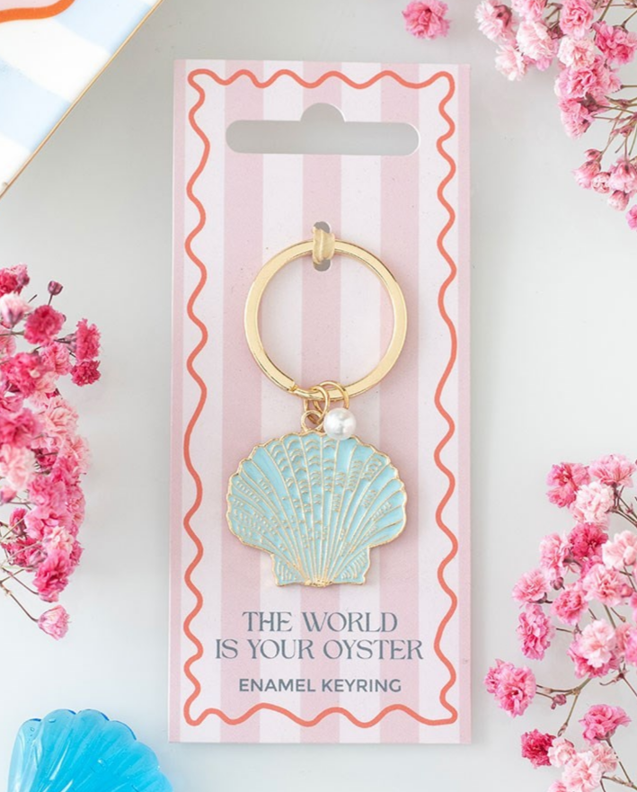 The World is Your Oyster Keyring - Very Pretty - Brand New