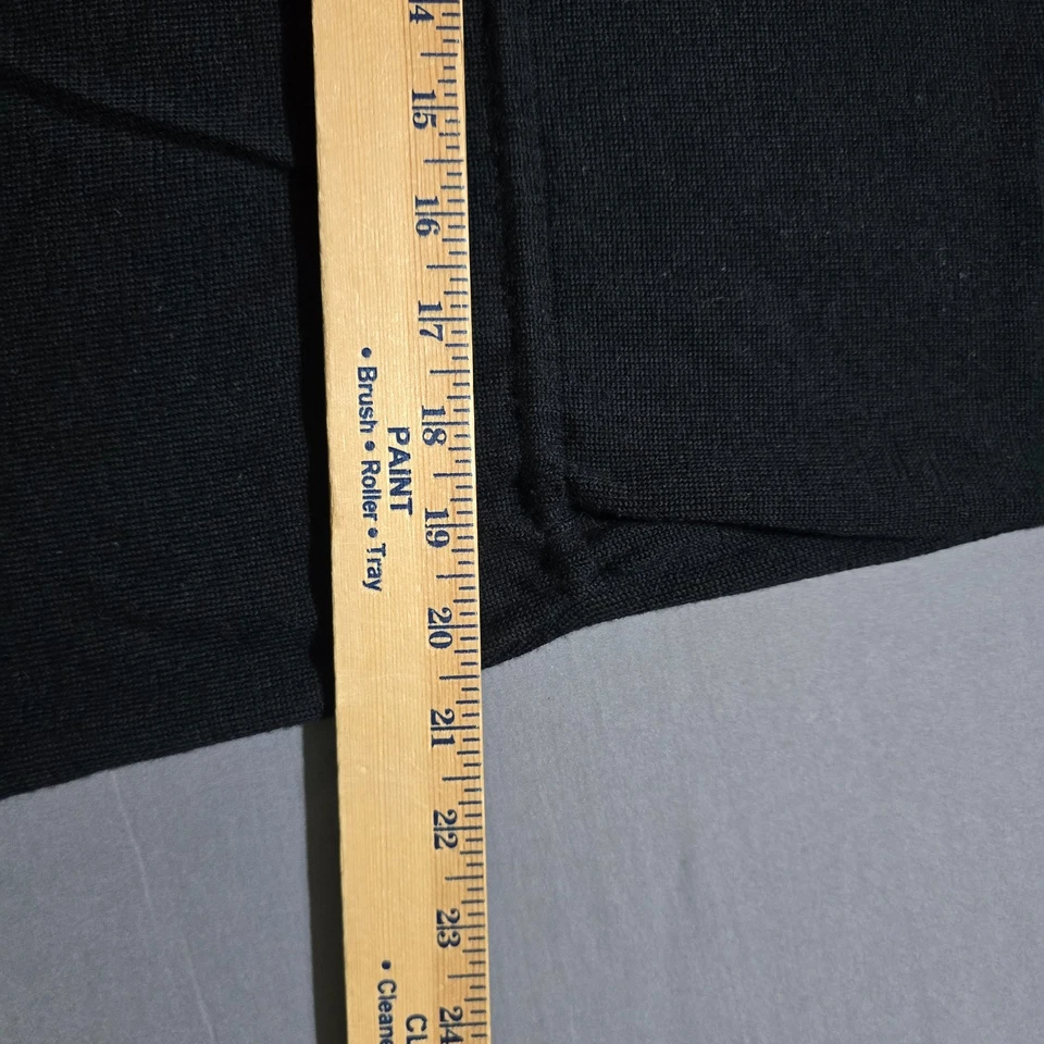 Women’s Eileen Fisher Black 100% Wool XL sleeveless tunic top tie waist - Image 3 of 4