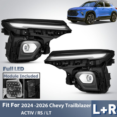 Full LED Headlight For 2024-2026 Chevy Trailblazer W/LED Signal Left+Right Pair