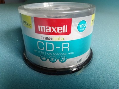 Maxell MaxData CD-R 50 Pk Spindle Recordable Compact Discs 80 Min 48X 700mb