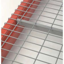 Pallet Rack Decking, Steel Wire, 46 in W, 42 in D, Silver, Zinc , Gauge: 5