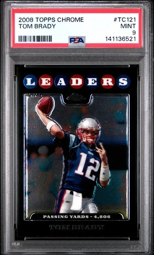 2008 TOPPS CHROME #TC121 TOM BRADY PSA 9