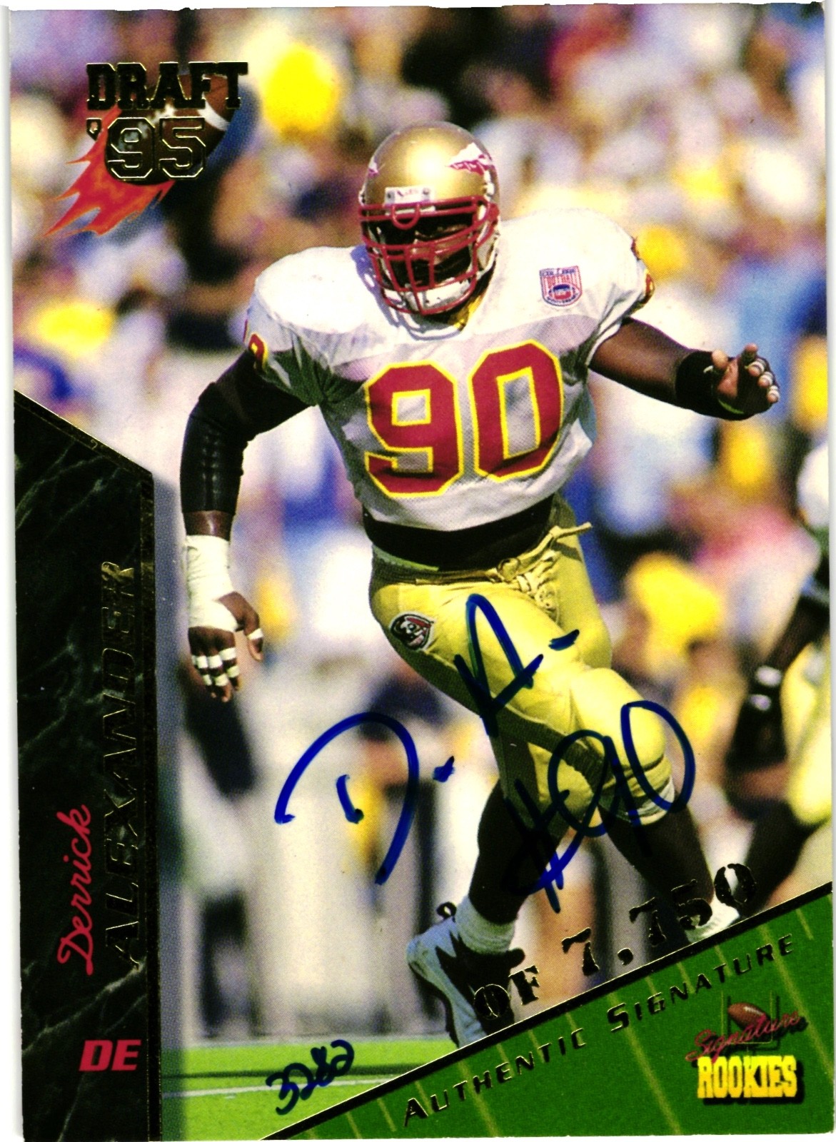 1995 Signature Rookies - Derrick Alexander #1 Signatures /7750 (AU)