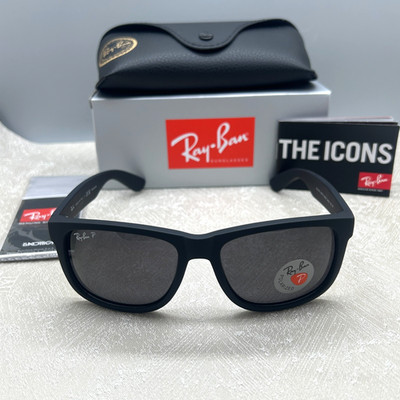 Schwarz/Grau RB4165 Ray Ban Justin Matte Polarisierte Sonnenbrille CRW-5831
