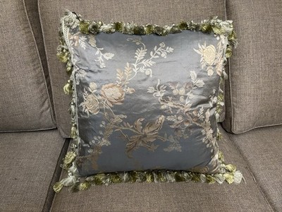 Elegant Ethan Allen 100% Silk Brocade Pillow Cover.  New Never Used.