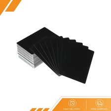 300 Pack Business Cards Blank 0.21mm T 3.4"x2.1" Aluminum Laser Engrave Black
