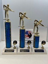 POOL TROPHIES 8/9 BALL TOURNAMENT 1st,2nd,3rd FREE ENGRAVING Support The Vet 