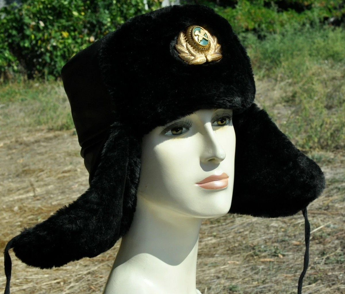 Russian Cap Ushanka Flap Railwayman's lacamotive Cossack black