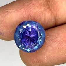 Natural Bi-Color Pitambari Sapphire 12 Ct Round Cut Certified Gemstone