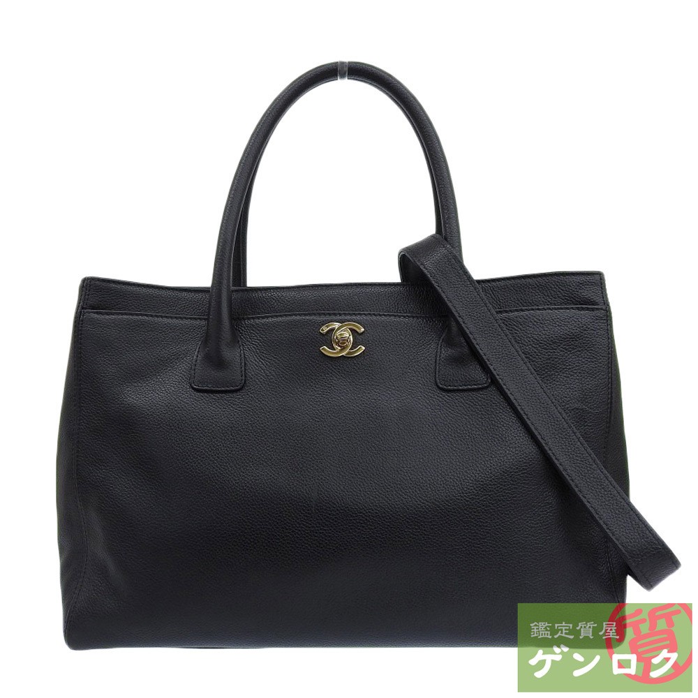 CHANEL Executive Tote 2WAY Black Caviar Shoulder Bag for Women Model 9