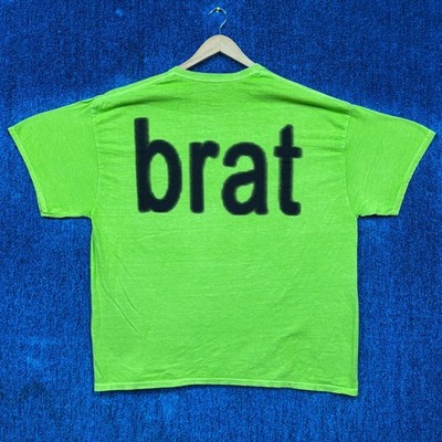 CharliXCX brat Spell Out Oversized Electro-Dance Pop Tee XL