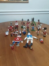 Vtg Lot Of 20 Wood Christmas Ornaments Hand Painted Nutcracker-Soldiers-Assorted