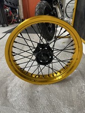 17" Supermoto Wheels Gold Hub Cush Drive For Suzuki DRZ 400 S DR-Z 400 SM 00-24