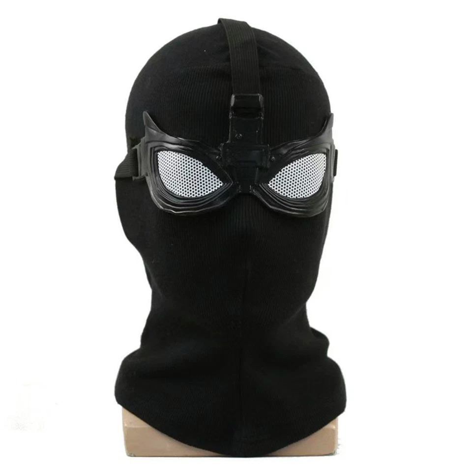 Halloween Black Spider Noir Mask full head Elastic Spandex Fabric  Removable New - Image 4 of 4