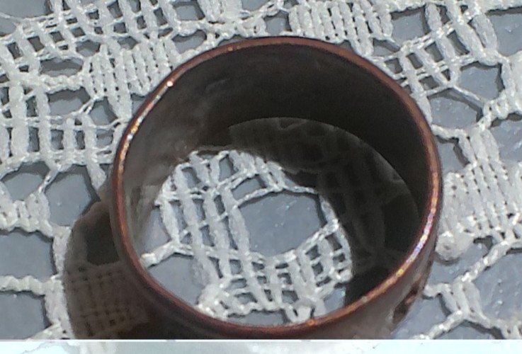 Old Vintage Native American Solid Copper Band Rin… - image 2