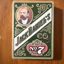 VINTAGE JACK DANIELS OLD NO. 7 POKER-SIZE PLAYING CARDS MAN CAVE DECOR GARAGE
