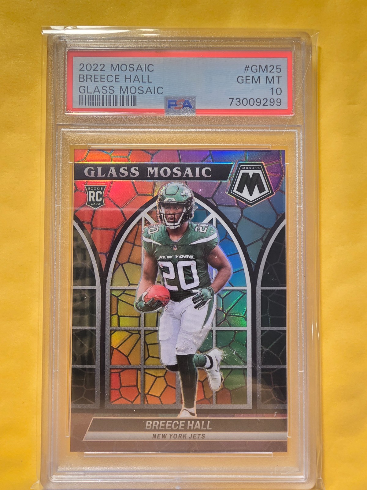 2022 Panini Mosaic - Glass Mosaic Breece Hall #GM-25 (RC)